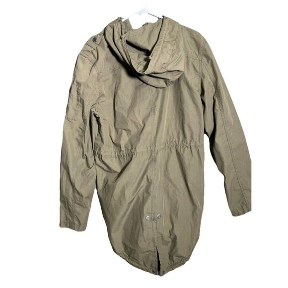 Charles And A Half Cargo Womens Large Twill Coat Utility Canvas Chore Mid Length - Picture 2 of 7